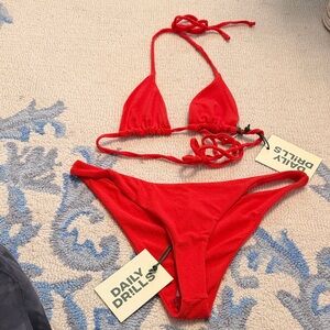 Daily Drills Scarlet Swimwear Set
